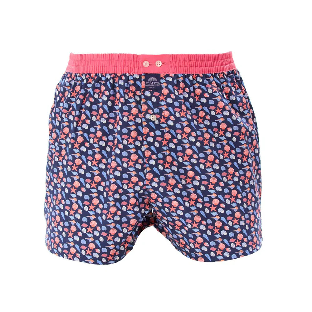Boxer fantasia conchiglie navy pink McAlson