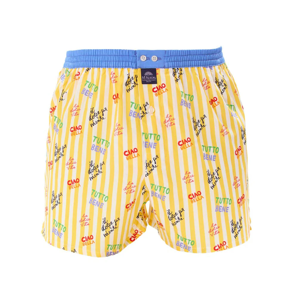 Boxer rigato "la dolce vita" giallo McAlson