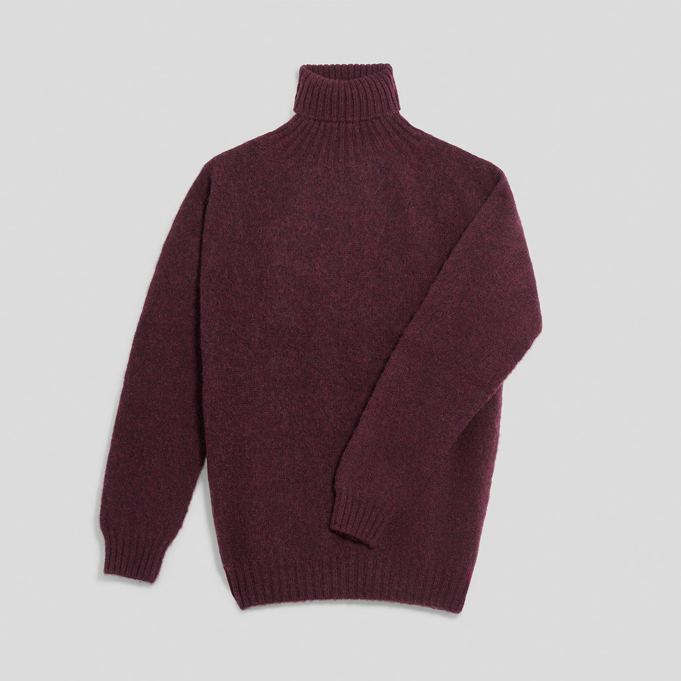 Collo alto raglan brushed shetland beetroot Monsieur