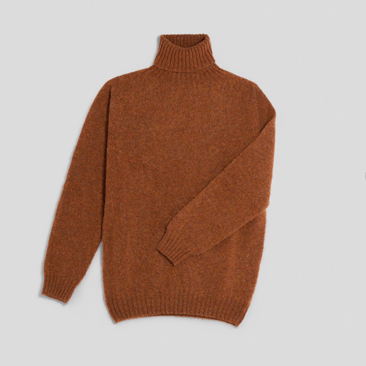 Collo alto raglan brushed shetland whisky Monsieur
