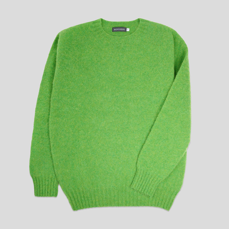 Girocollo raglan brushed shetland Garden Leaf Monsieur