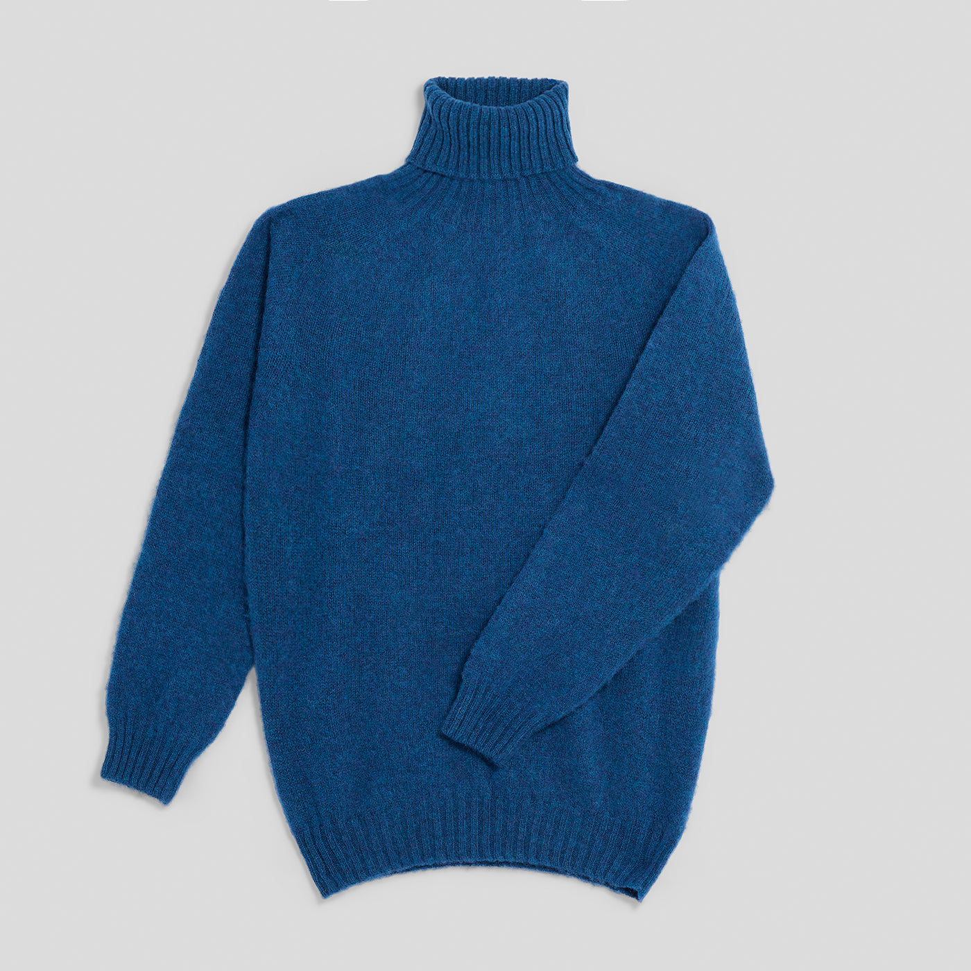 Collo alto raglan brushed shetland neptune Monsieur