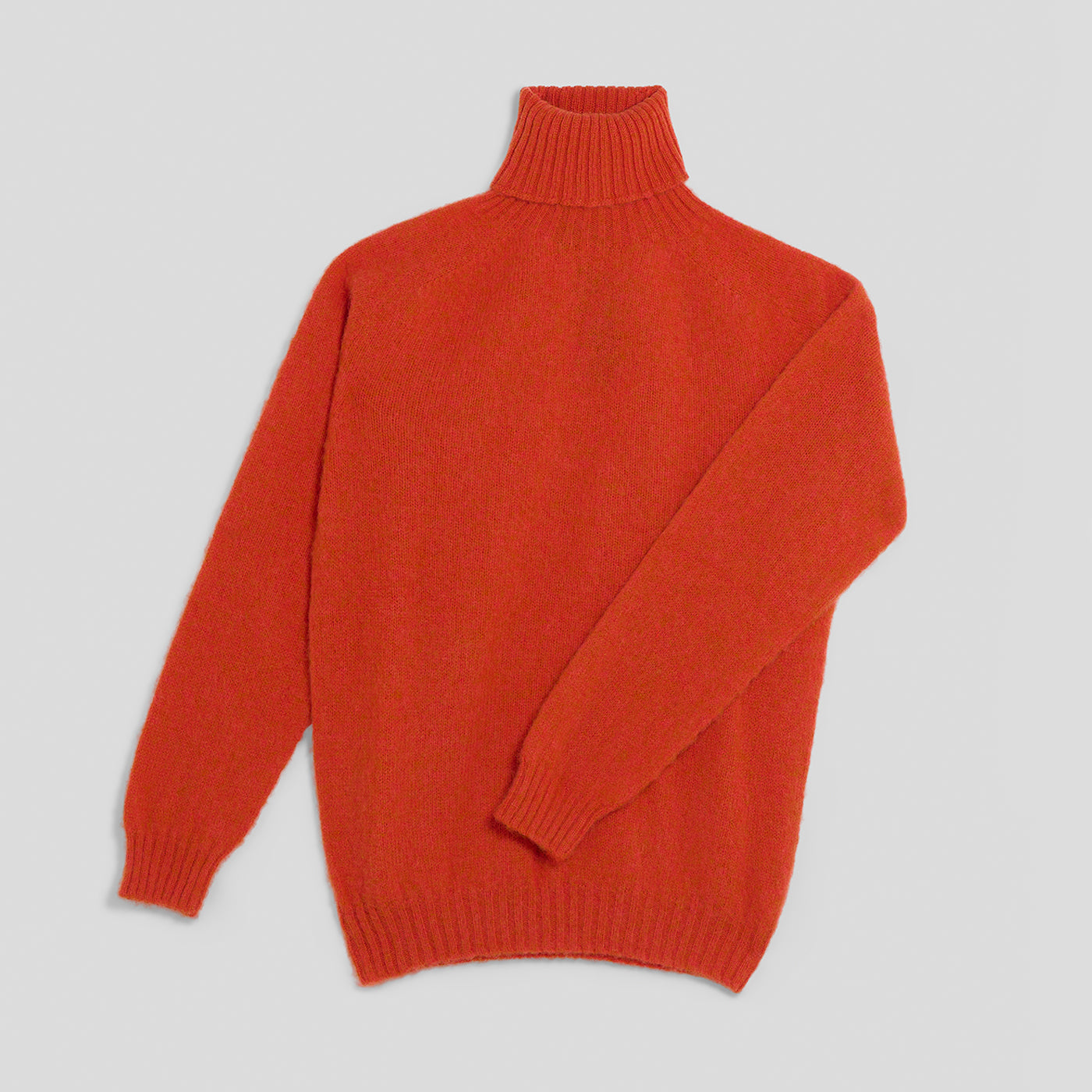 Collo alto raglan brushed shetland flame Monsieur