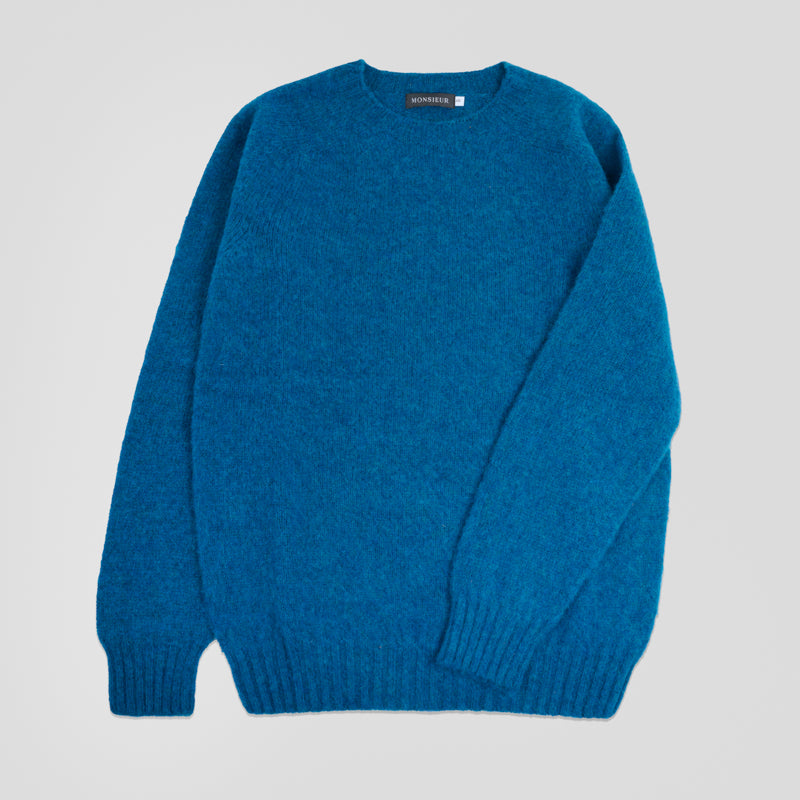 Girocollo raglan brushed shetland Atlantic Spray Monsieur