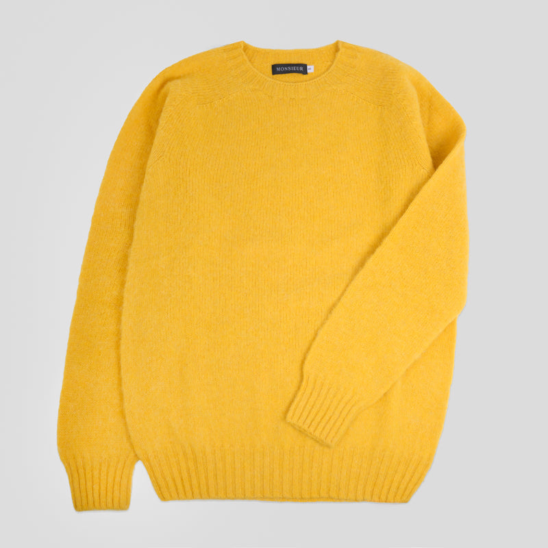 Girocollo raglan brushed shetland Gorse Flower Monsieur
