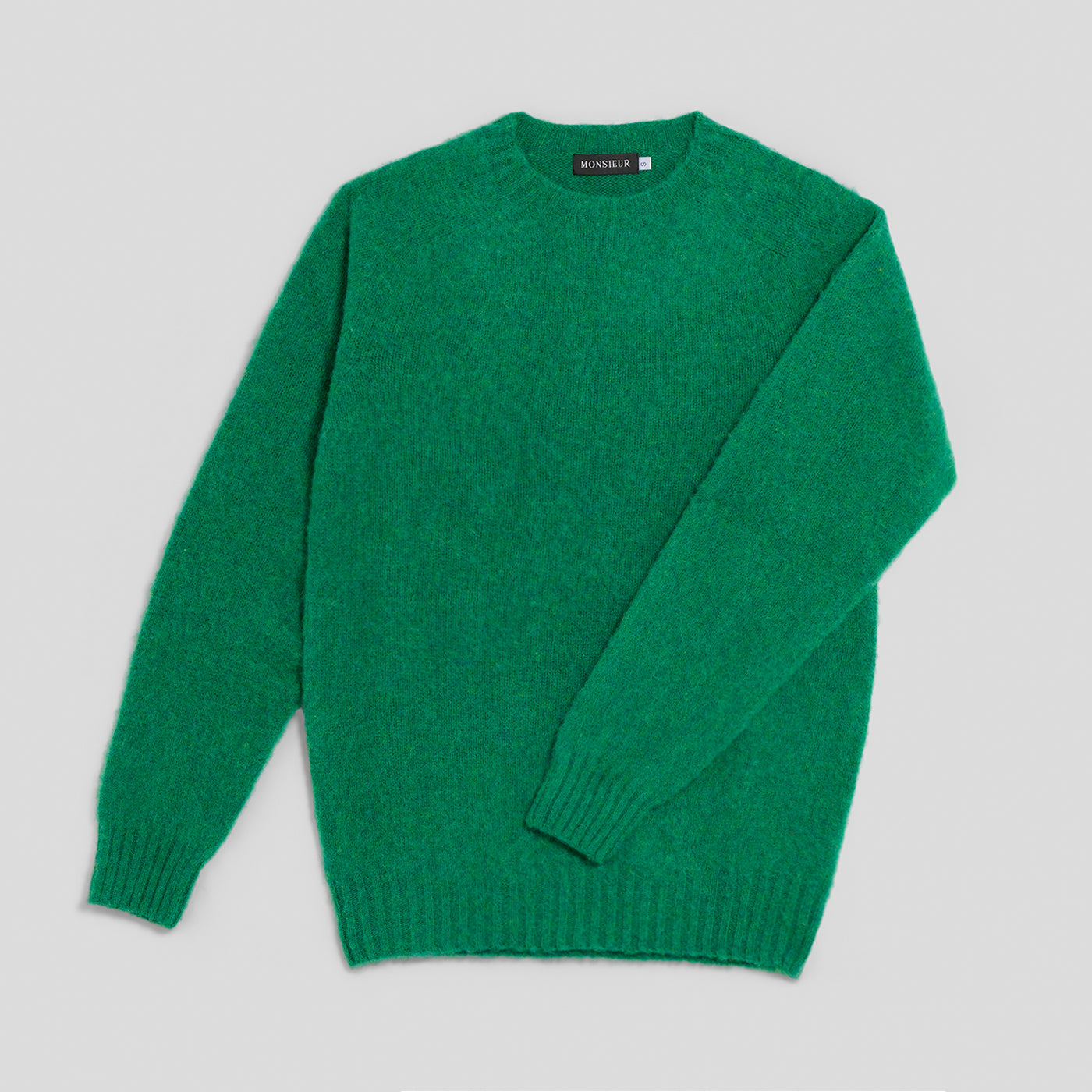 Girocollo raglan brushed shetland evergreen Monsieur