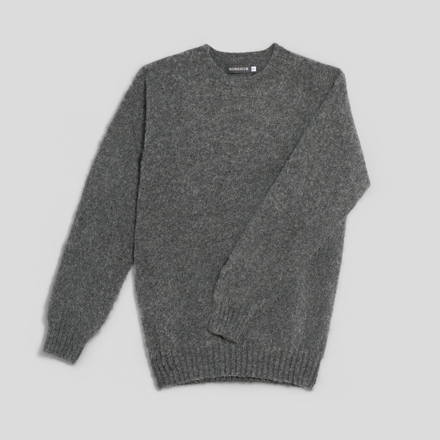 Girocollo raglan brushed shetland basalt Monsieur