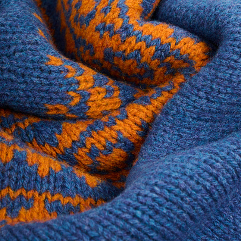Girocollo raglan shetland fair isle yoke Ocean Forse Autumn Monsieur