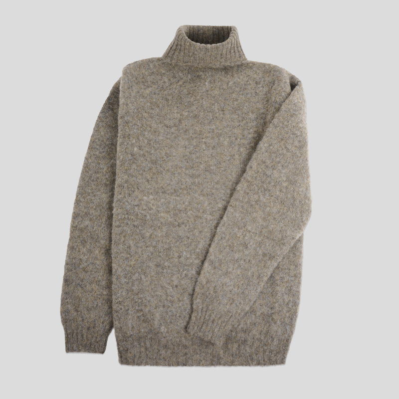 Collo alto raglan brushed shetland Oyster Monsieur