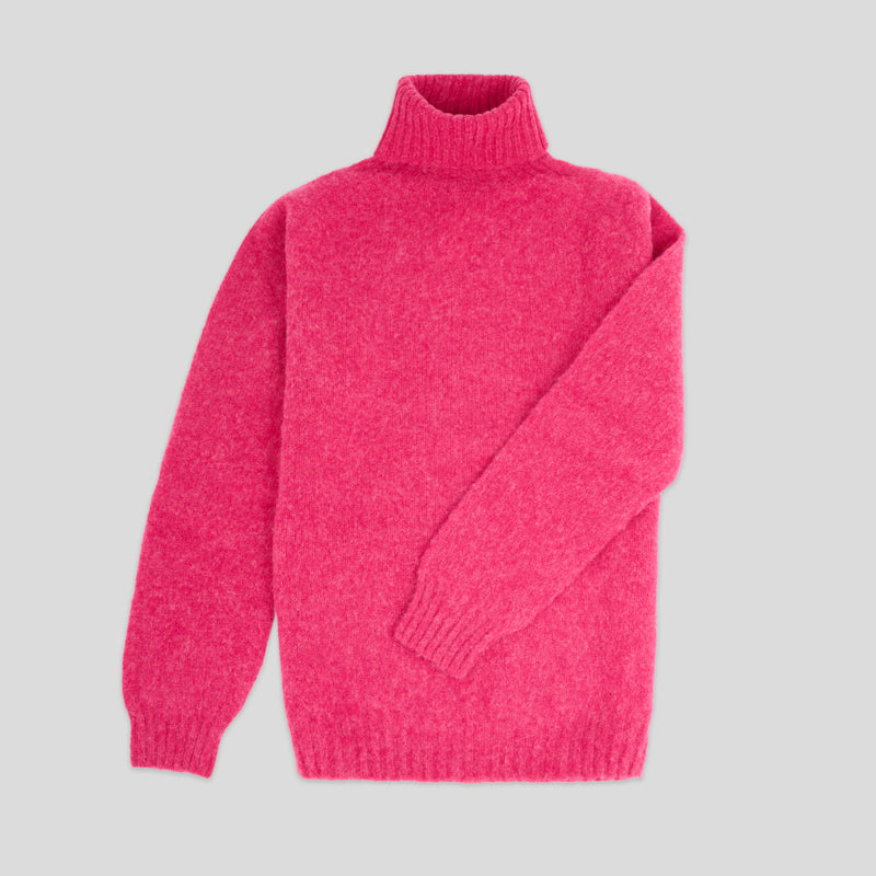 Collo alto raglan brushed shetland carnation Monsieur