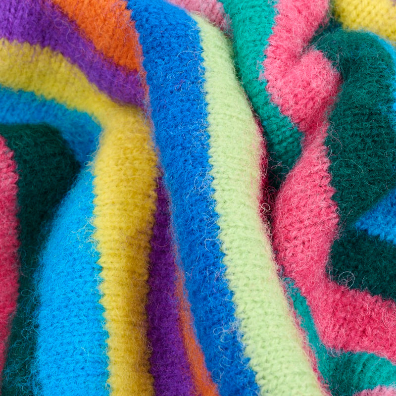 Girocollo rigato shetland brushed sherbet Jamieson's