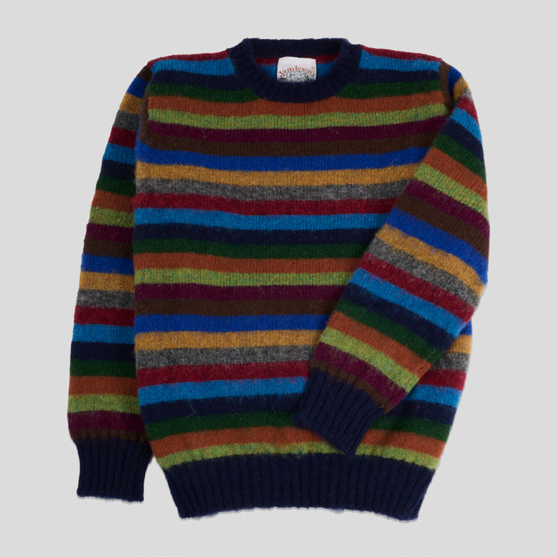 Girocollo rigato shetland brushed Eclipse Jamieson's