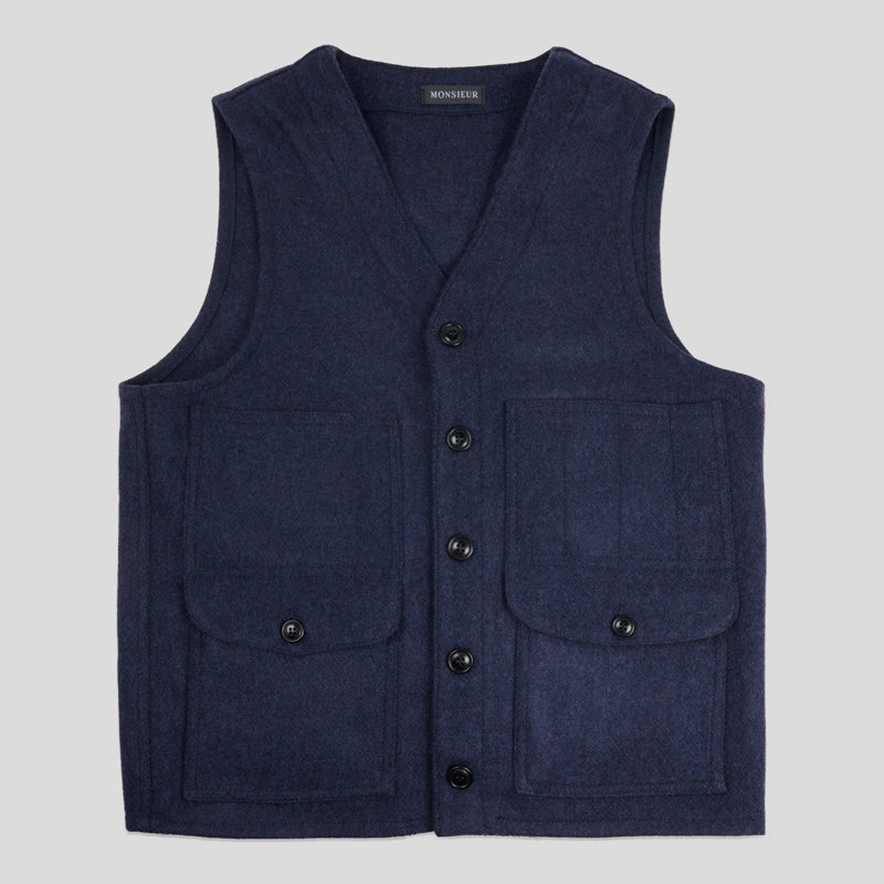 Gilet outdoor lana navy Monsieur