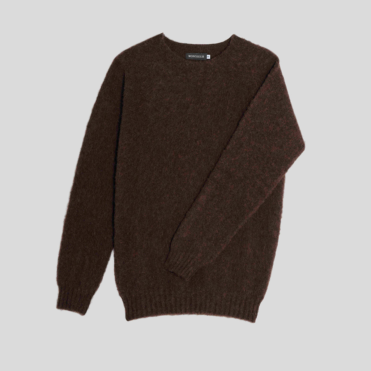 Girocollo raglan brushed shetland maroon Monsieur