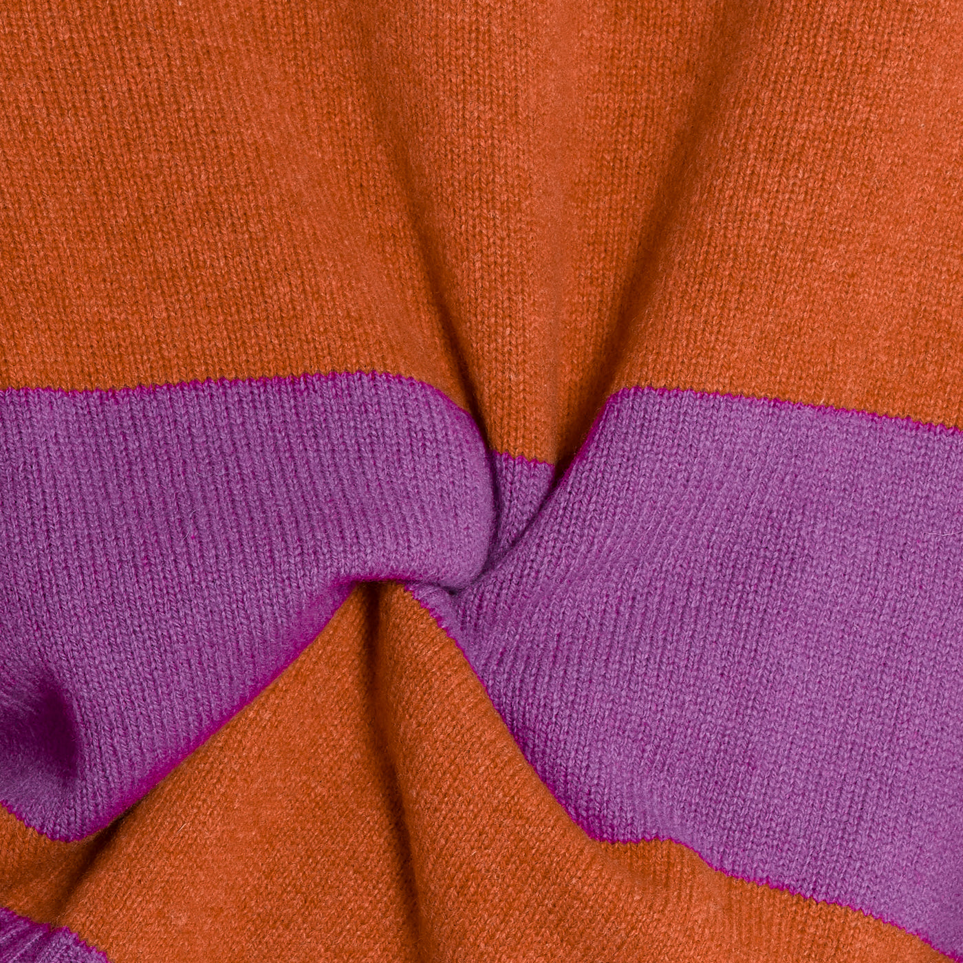 Polo rugby supersoft 2ply lambswool arancione viola Monsieur