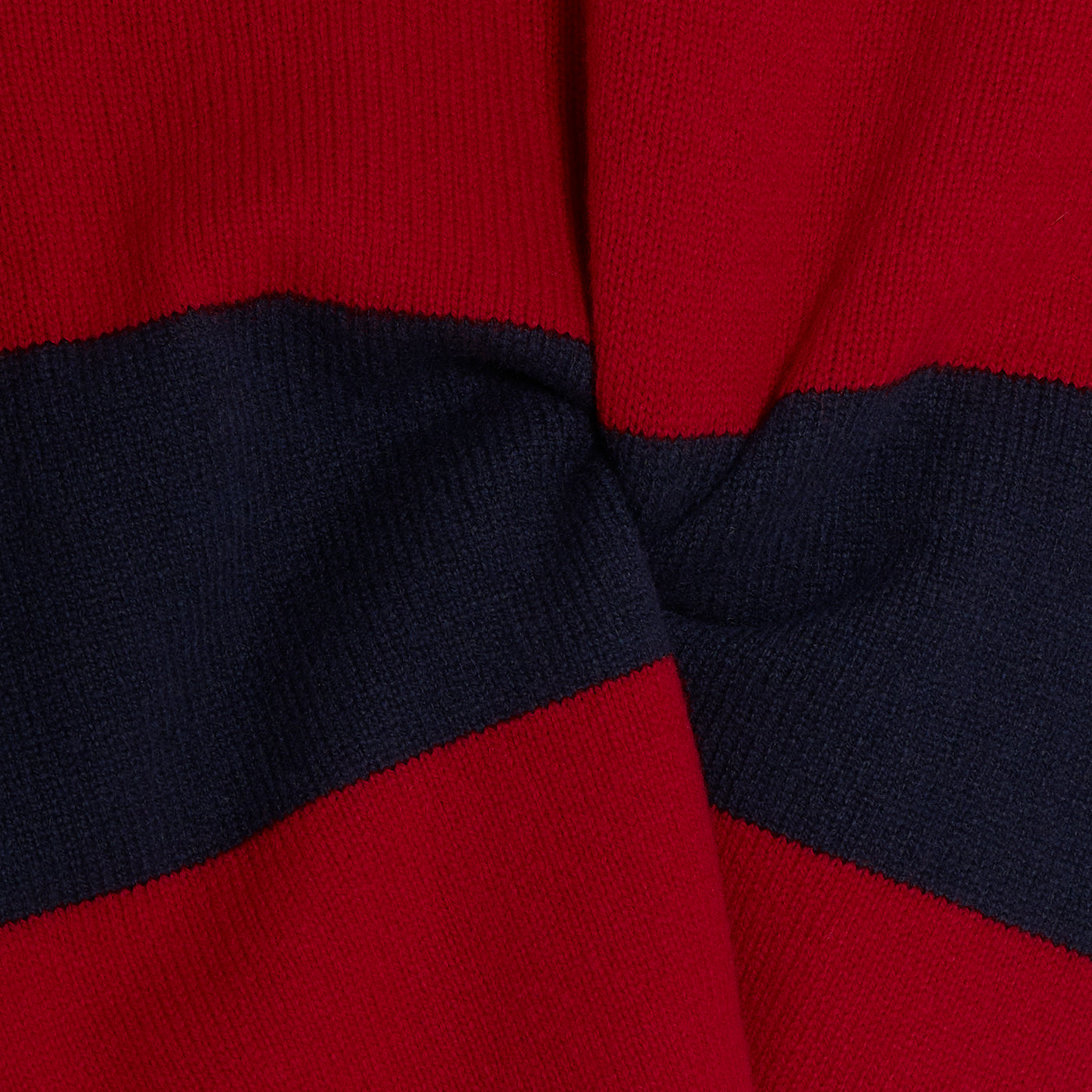 Polo rugby supersoft 2ply lambswool rossa blu Monsieur