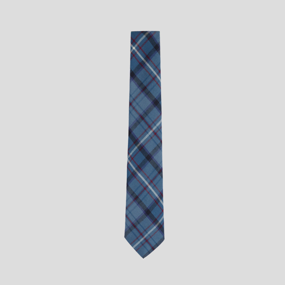 Cravatta lana tartan light blue Monsieur