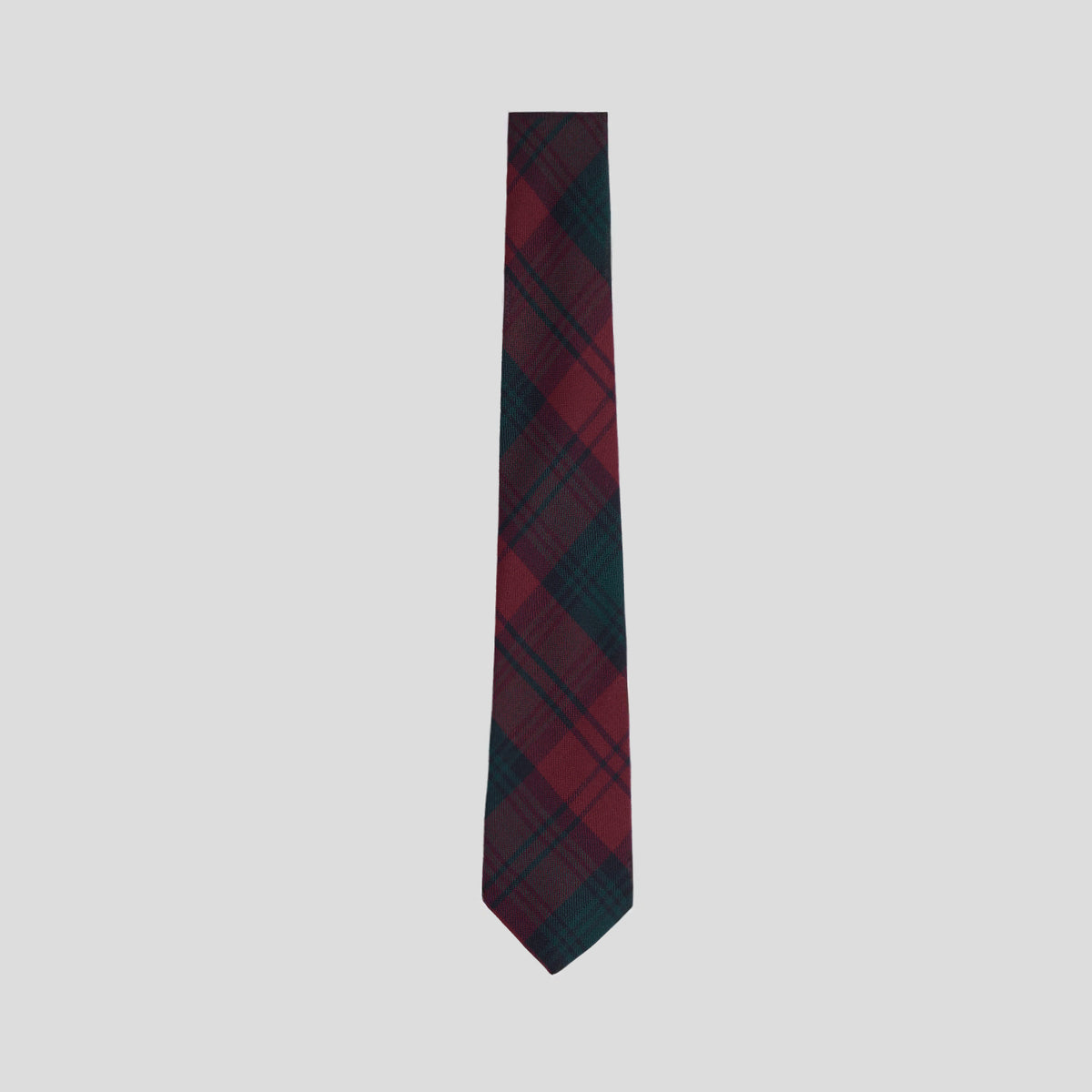 Cravatta lana tartan bordeaux verde Monsieur