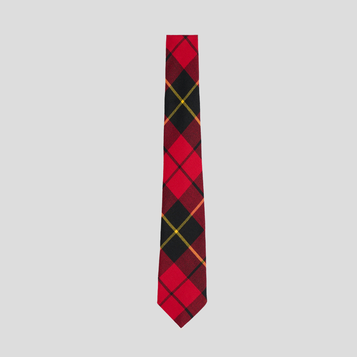 Cravatta lana tartan rossa nera Monsieur