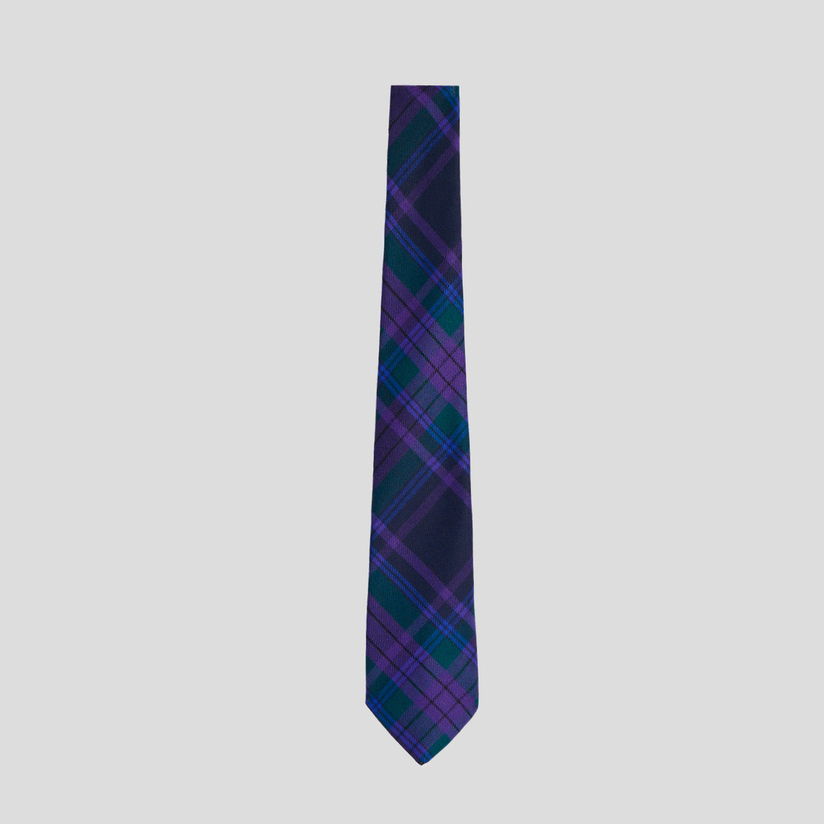 Cravatta lana tartan viola verde Monsieur