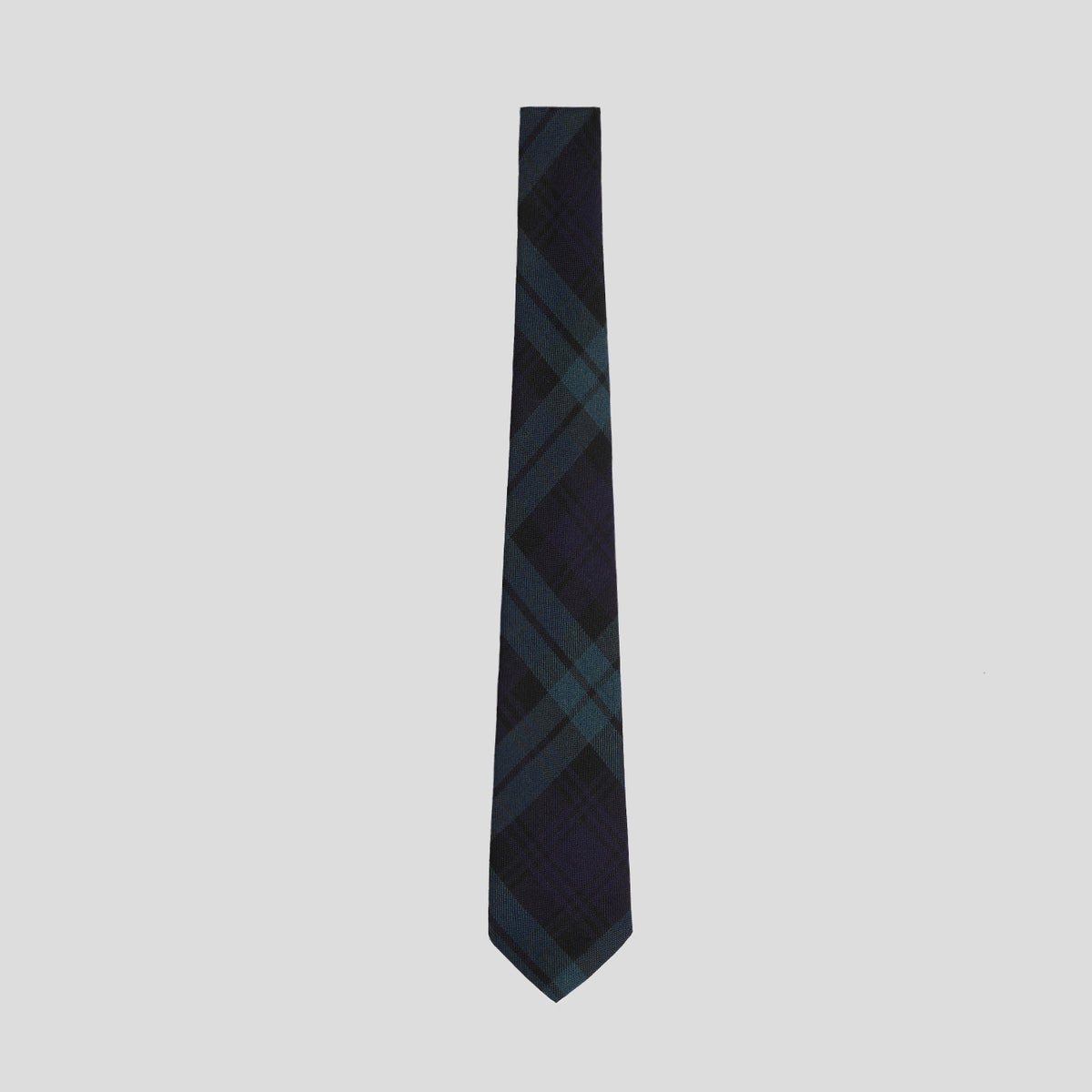 Cravatta lana tartan verde blu Monsieur