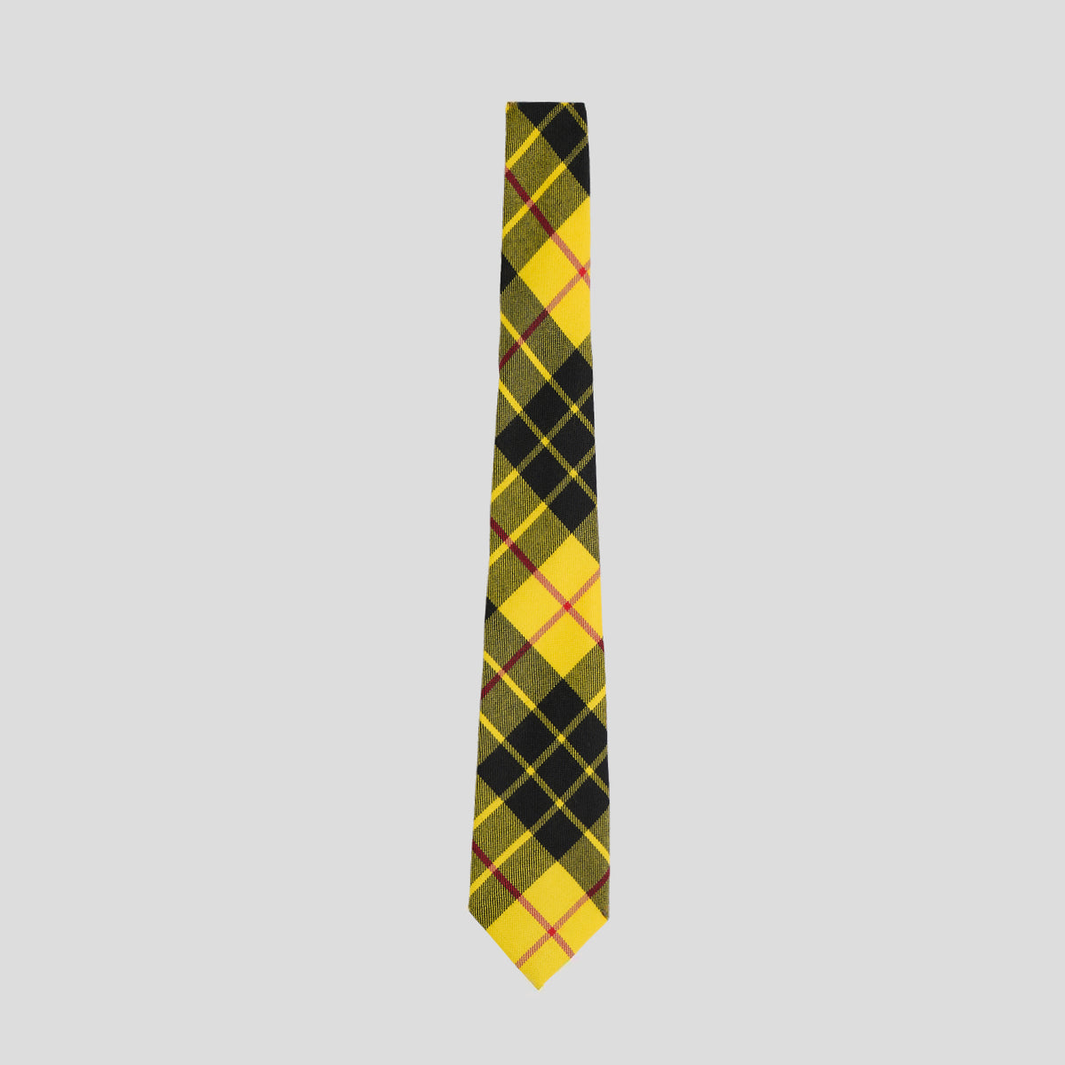 Cravatta lana tartan gialla nera Monsieur