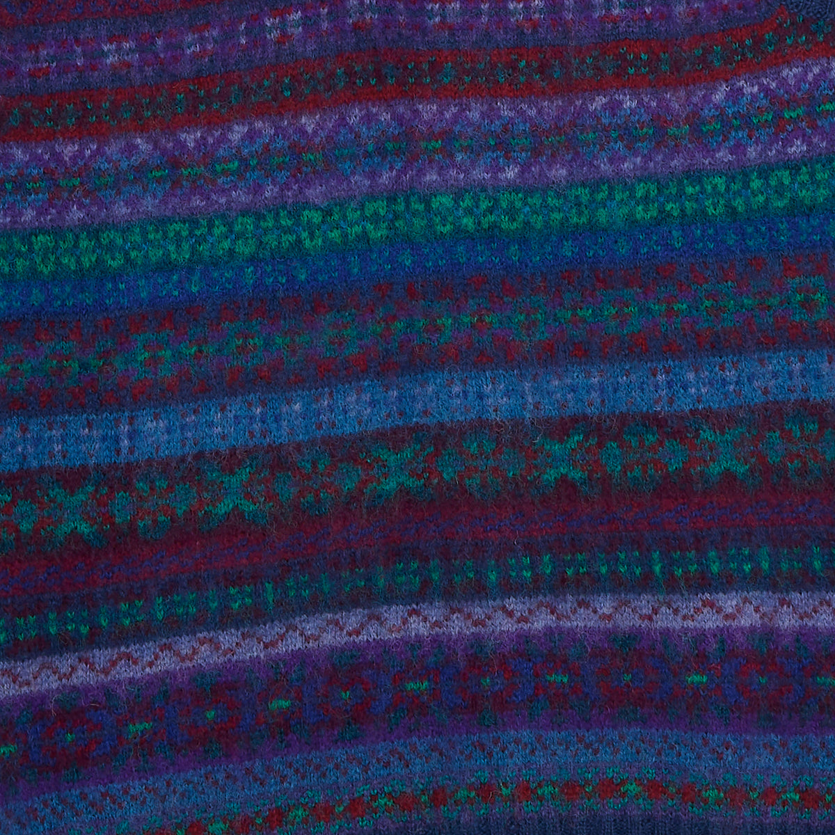 Gilet brushed fairisle prussian blue Jamieson's