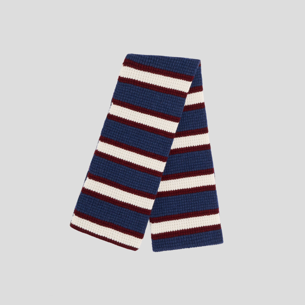 Sciarpa lambswool modern stripe avio panna bordeaux Robert Mackie