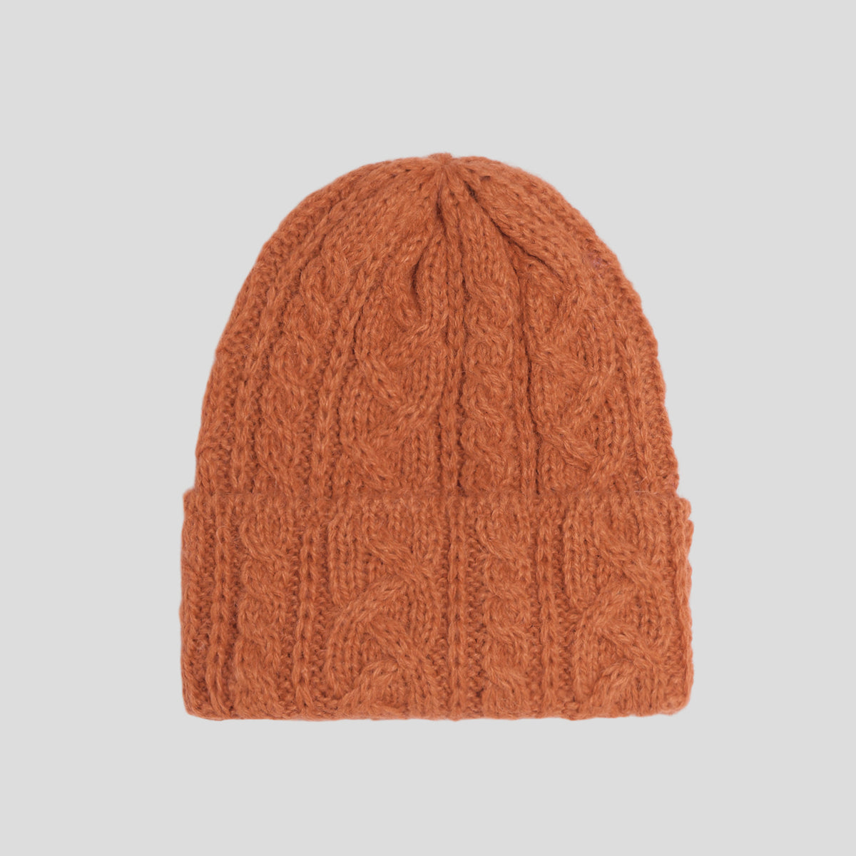 Cuffia treccia alpaca arancione Highland2000