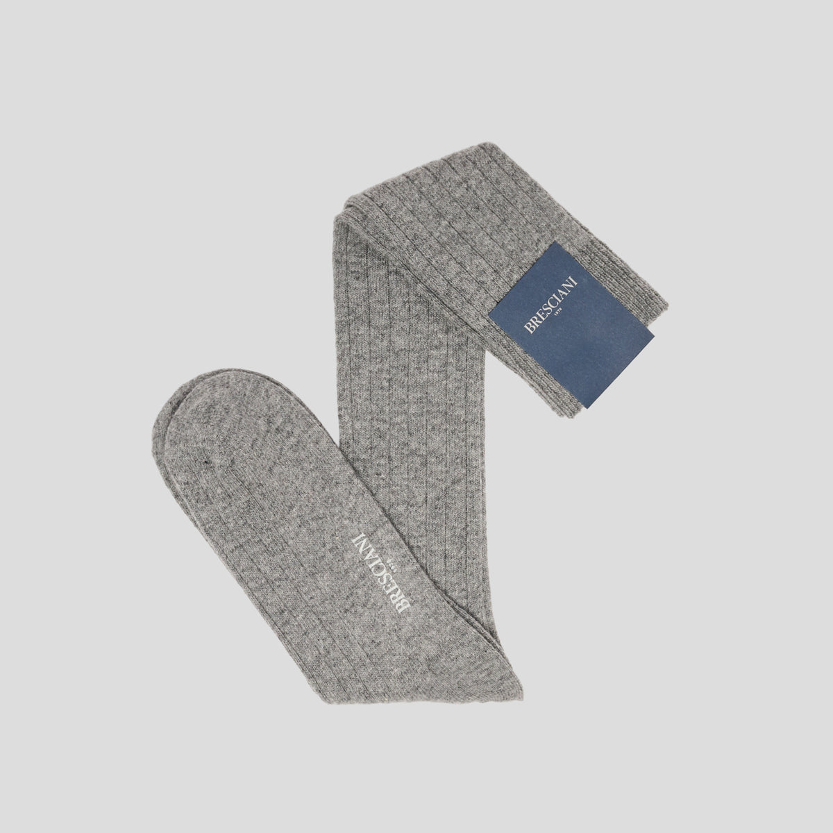 Calze lana e cashmere grigio medio Bresciani