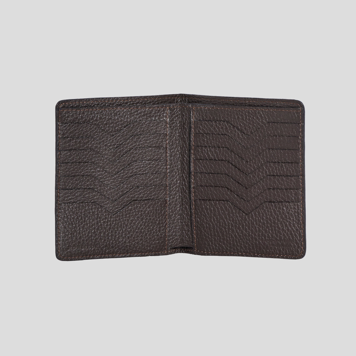 Portafoglio multi carte pelle marrone scuro Monsieur