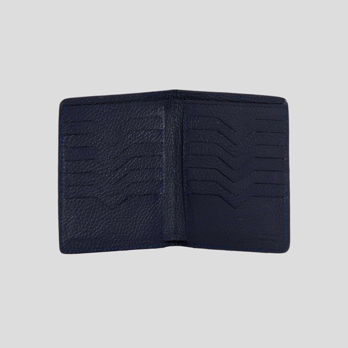 Portafoglio multi carte pelle navy Monsieur
