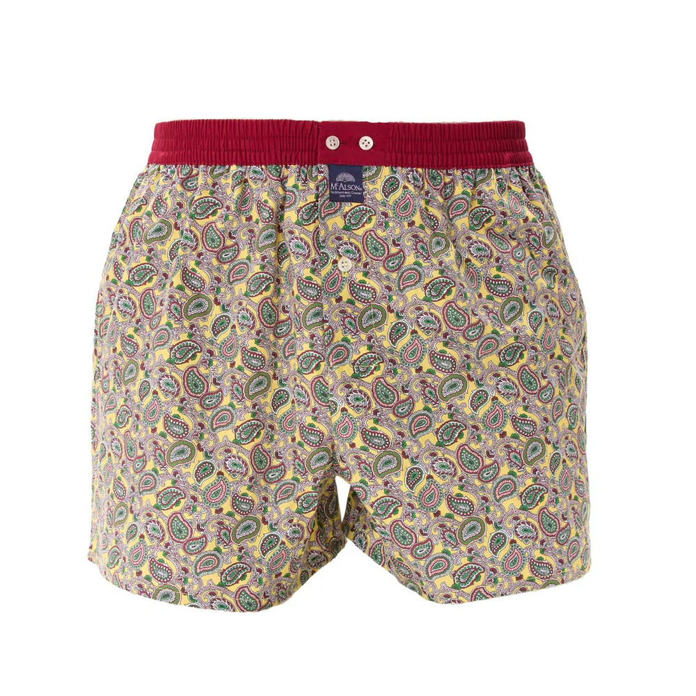 Boxer paisley giallo McAlson
