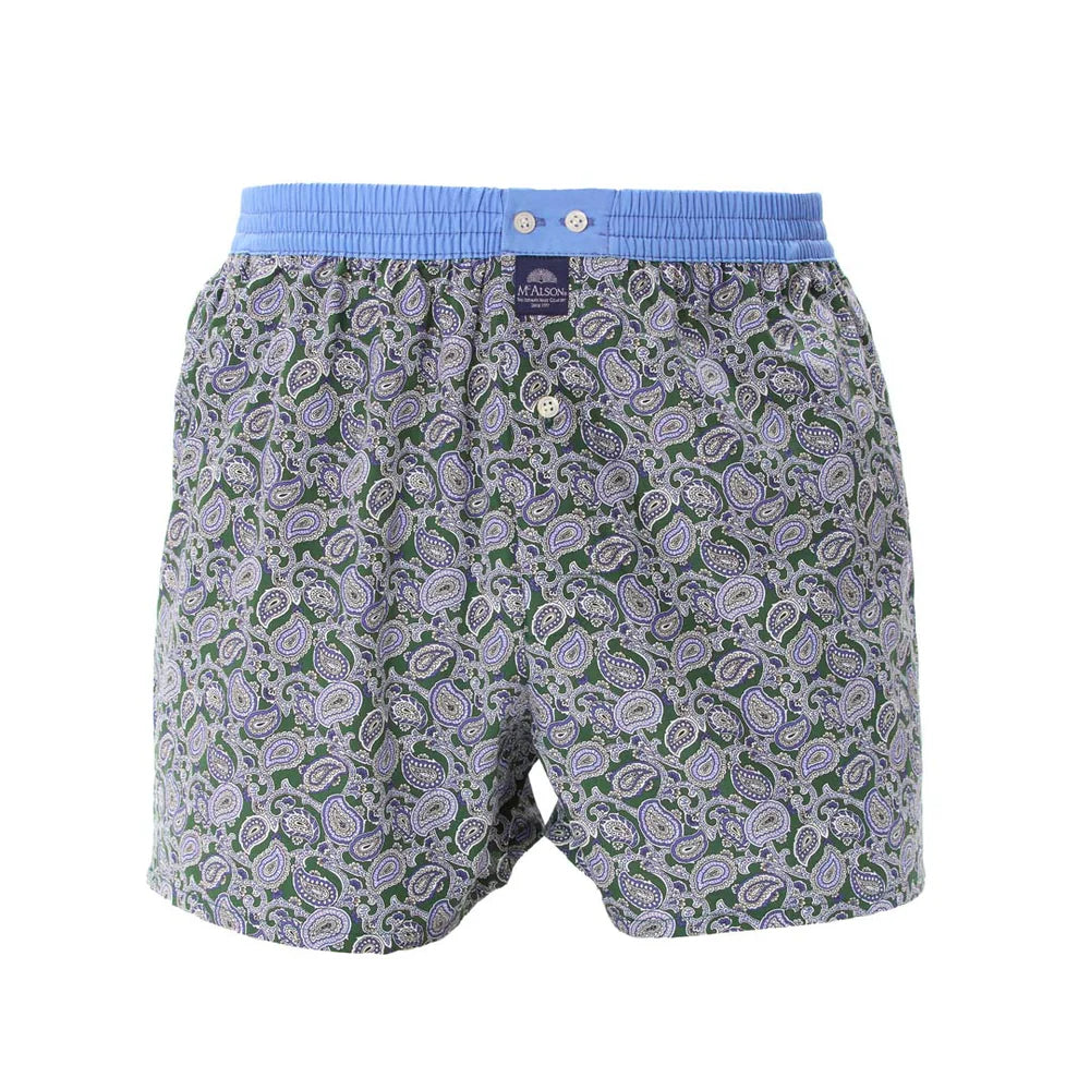 Boxer paisley verde navy McAlson