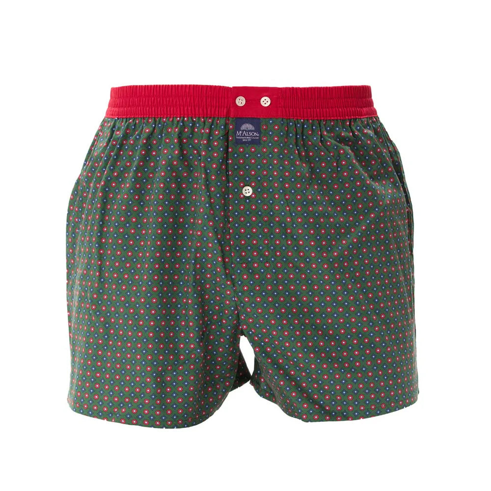 Boxer fantasia cravatta verde rosso McAlson