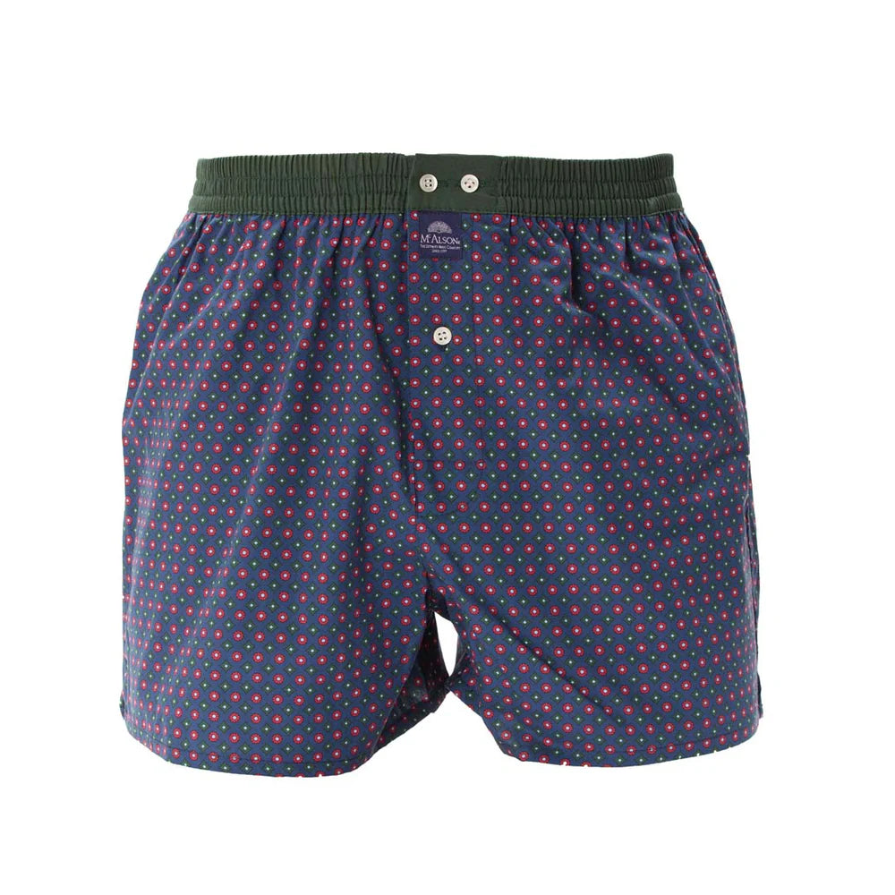 Boxer fantasia cravatta navy verde McAlson