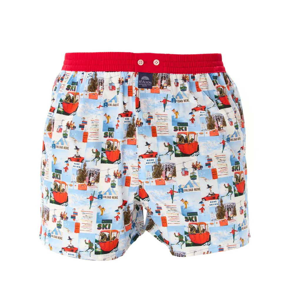 Boxer après ski bianco rosso McAlson