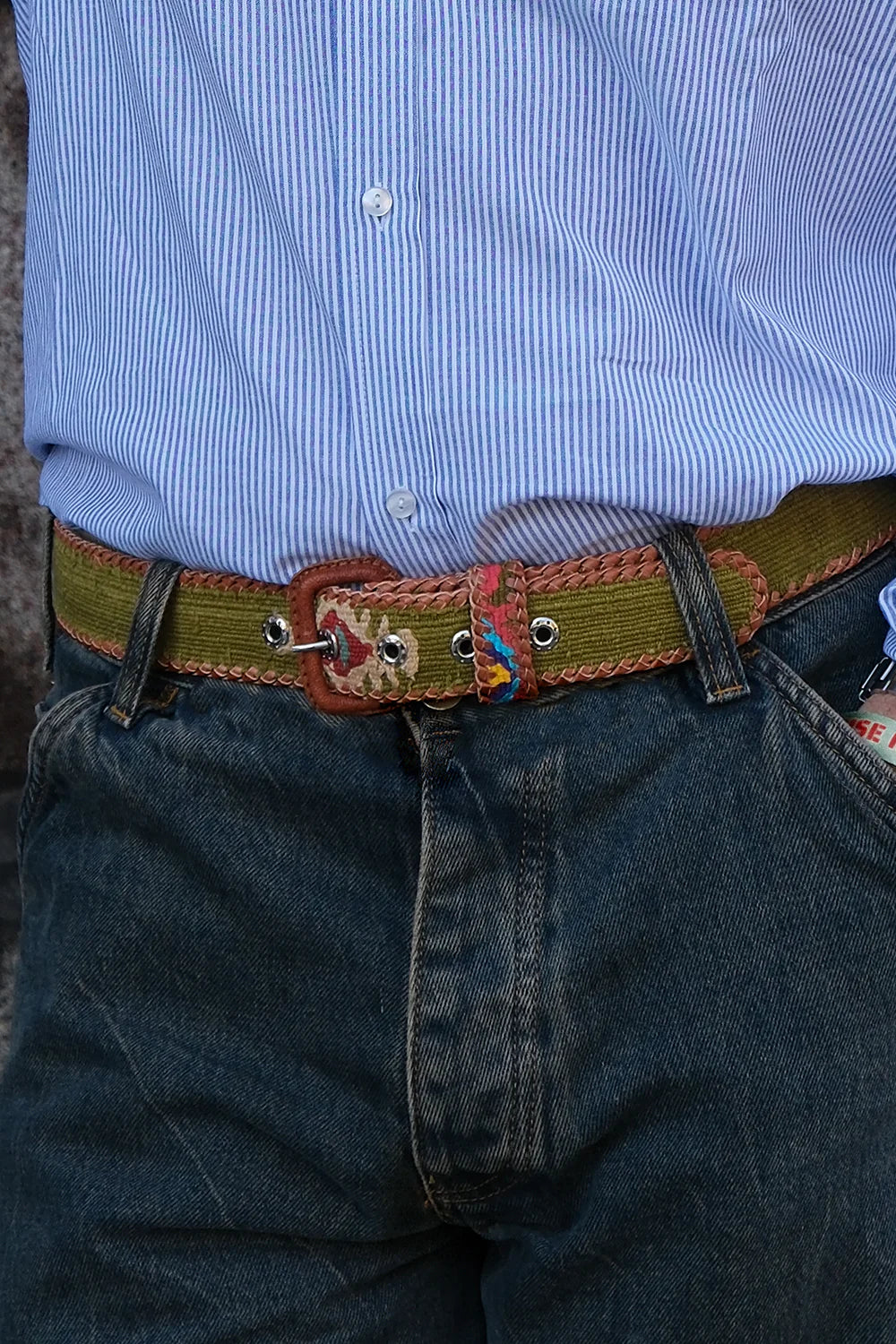 Cintura etnica verde oliva LATCH