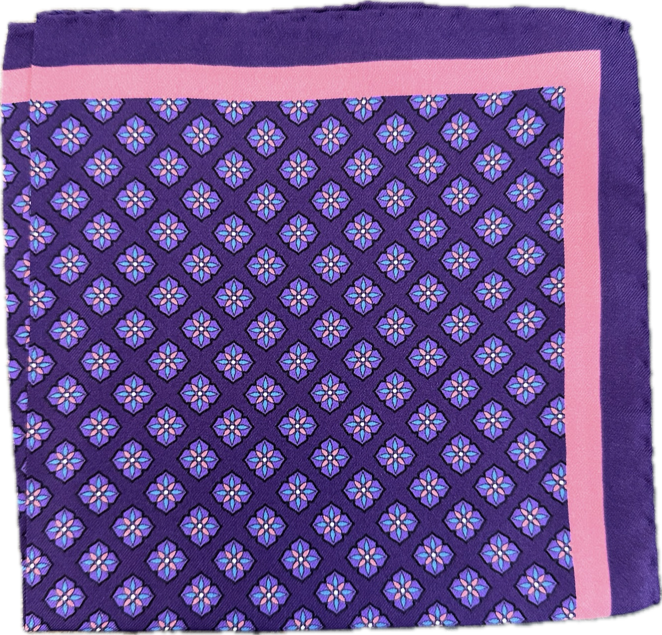 Pocket square fantasia geometrica viola Fefè