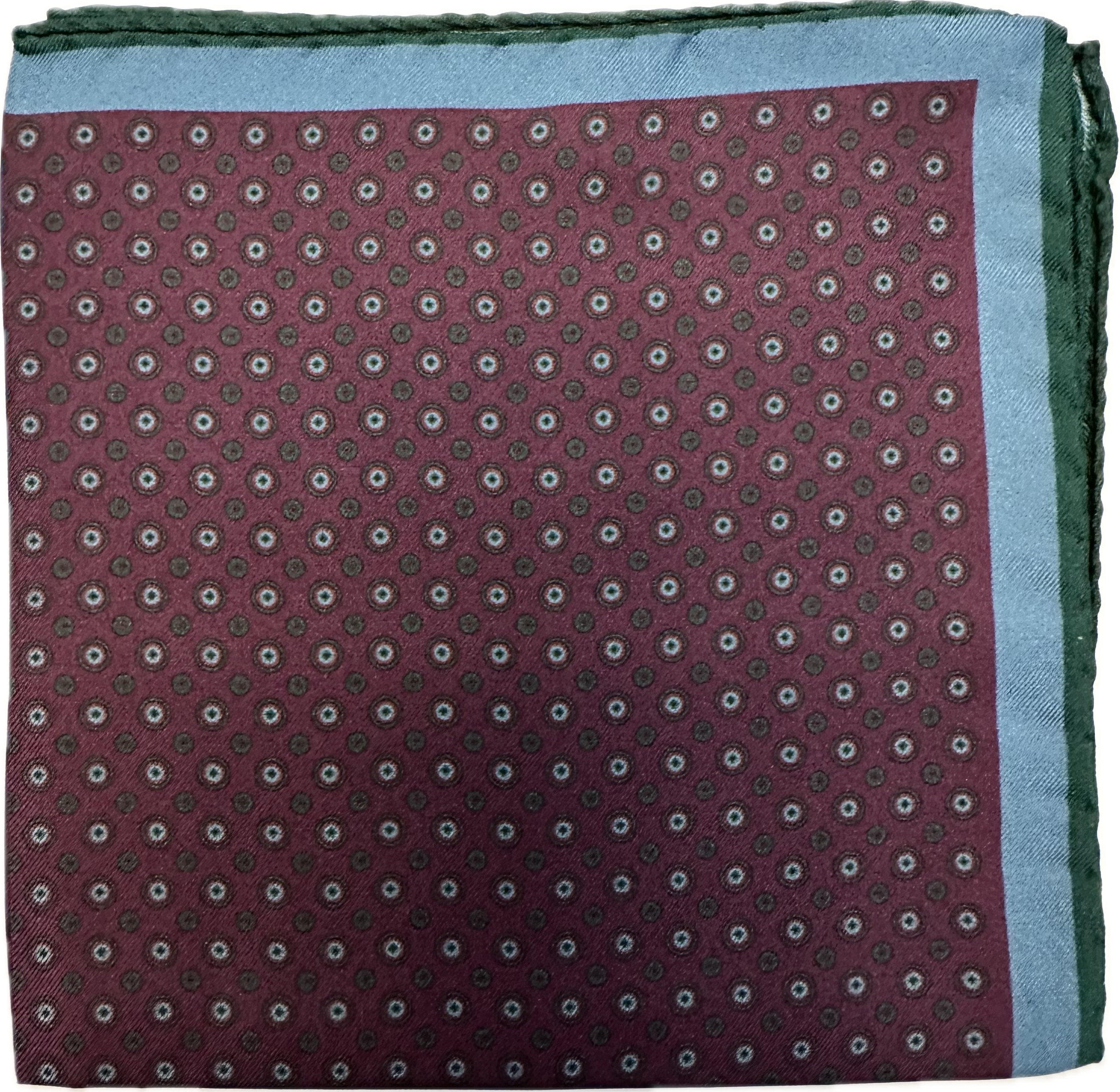 Pocket square fantasia tondi prugna Fefè