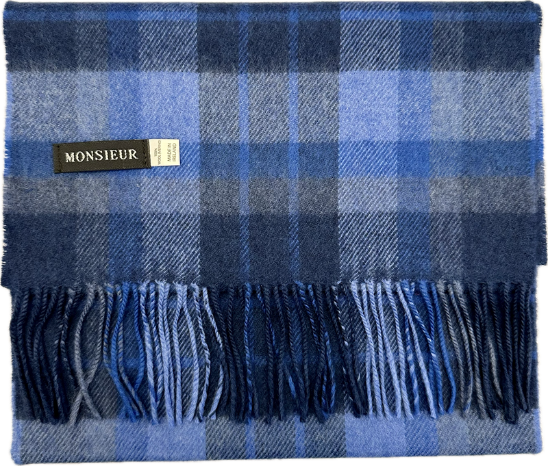 Bretelle blu pois cobalto Monsieur