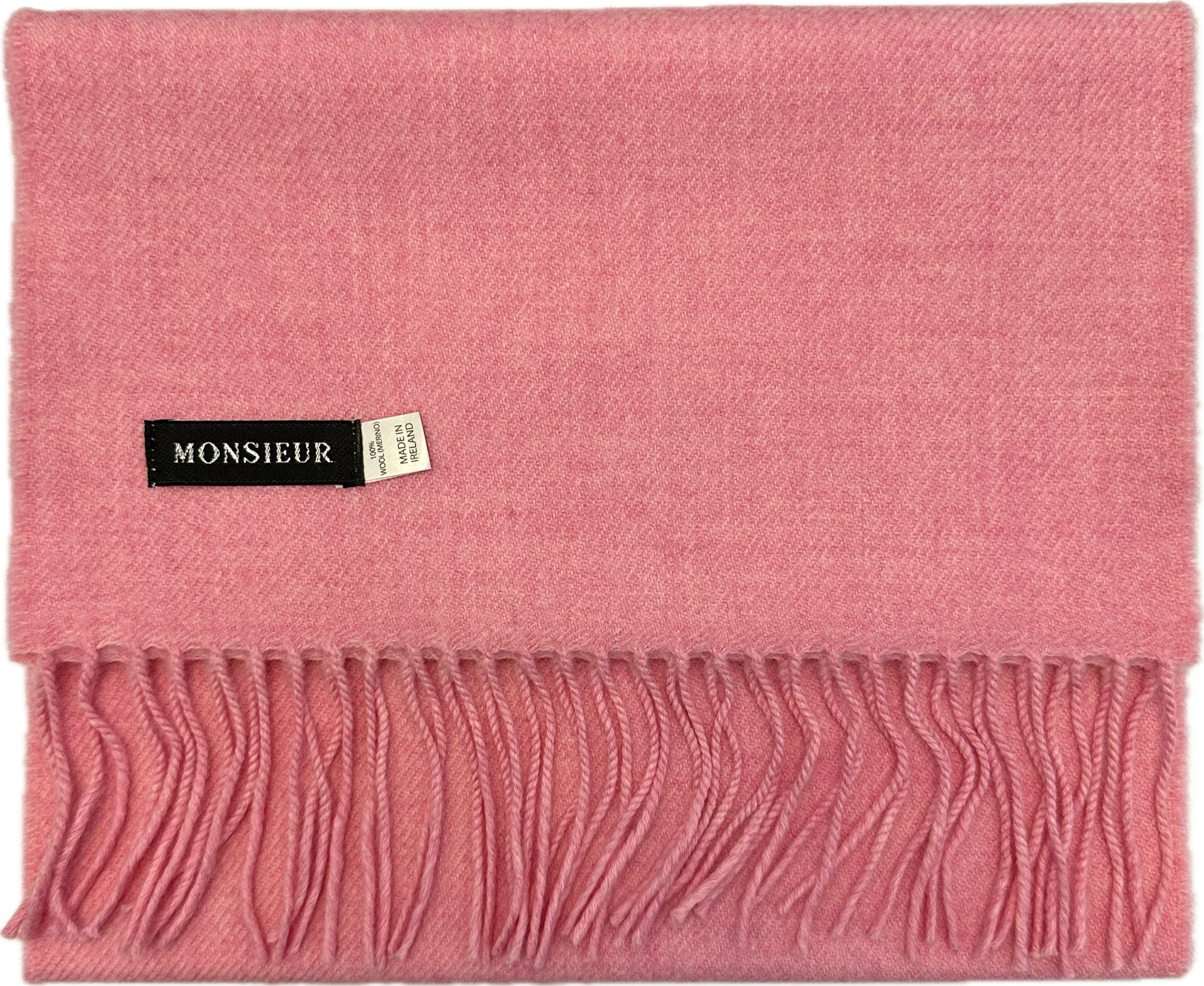 Sciarpa tinta unita luxury wool rosa Monsieur