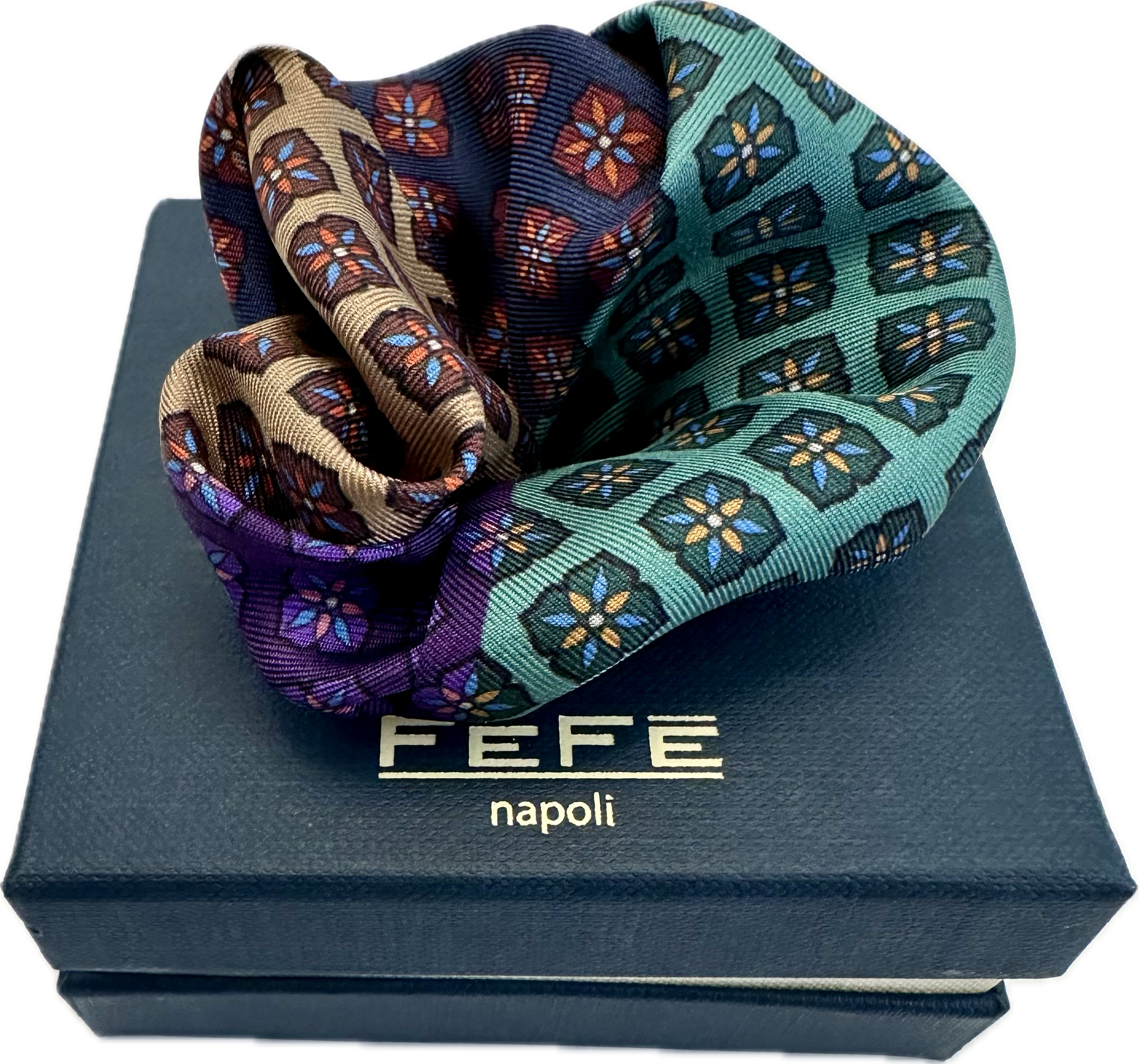 Pocket square quattro fantasie geometriche Fefè