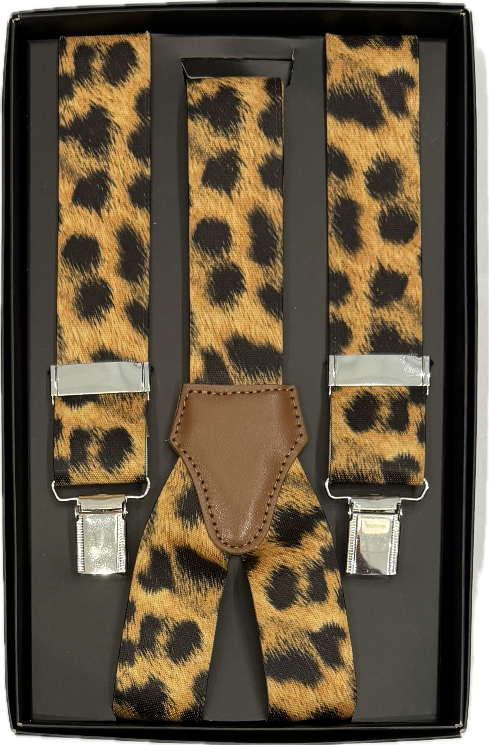 Bretelle elastico clip fantasia maculata Monsieur