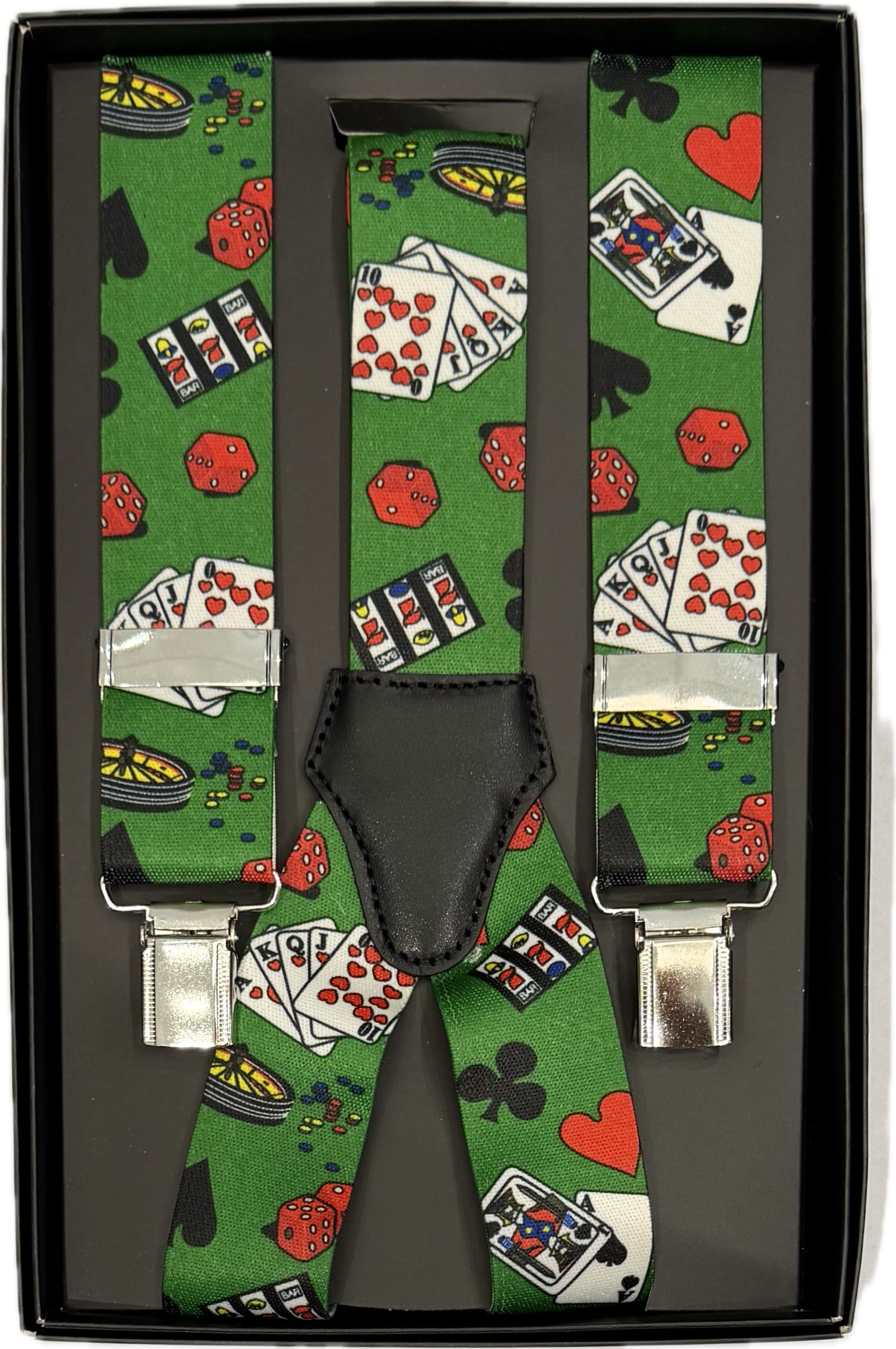 Bretelle elastico clip fantasia poker Monsieur