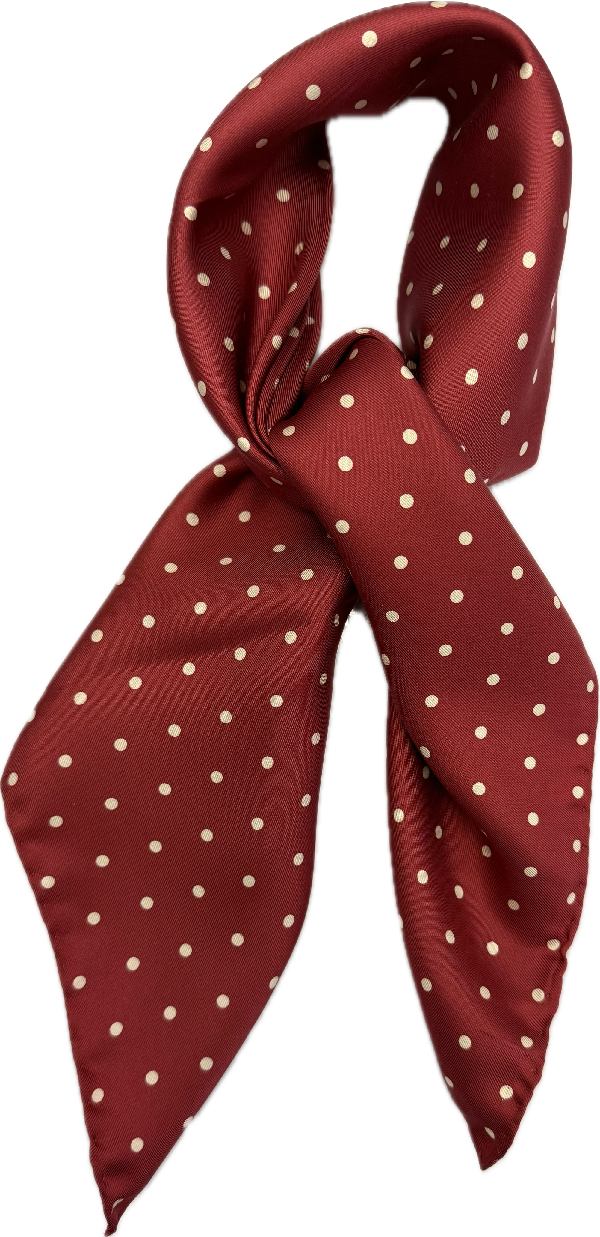 Sciarpa bandana seta dot rosso vino Monsieur