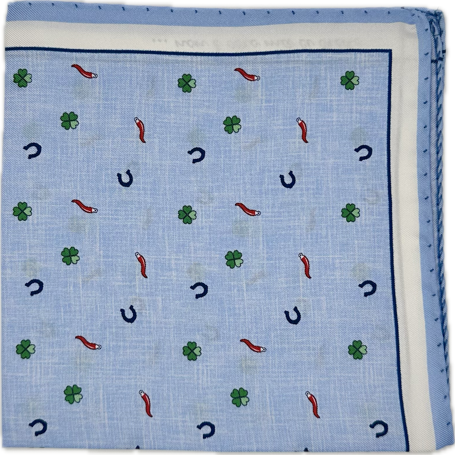 Pocket square scaramantica azzurra Fefè