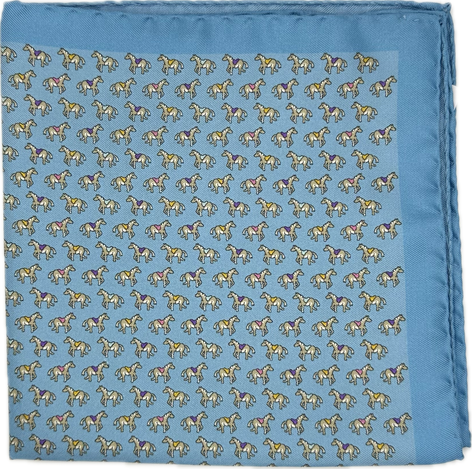 Pocket square cavallini light blue Fefè
