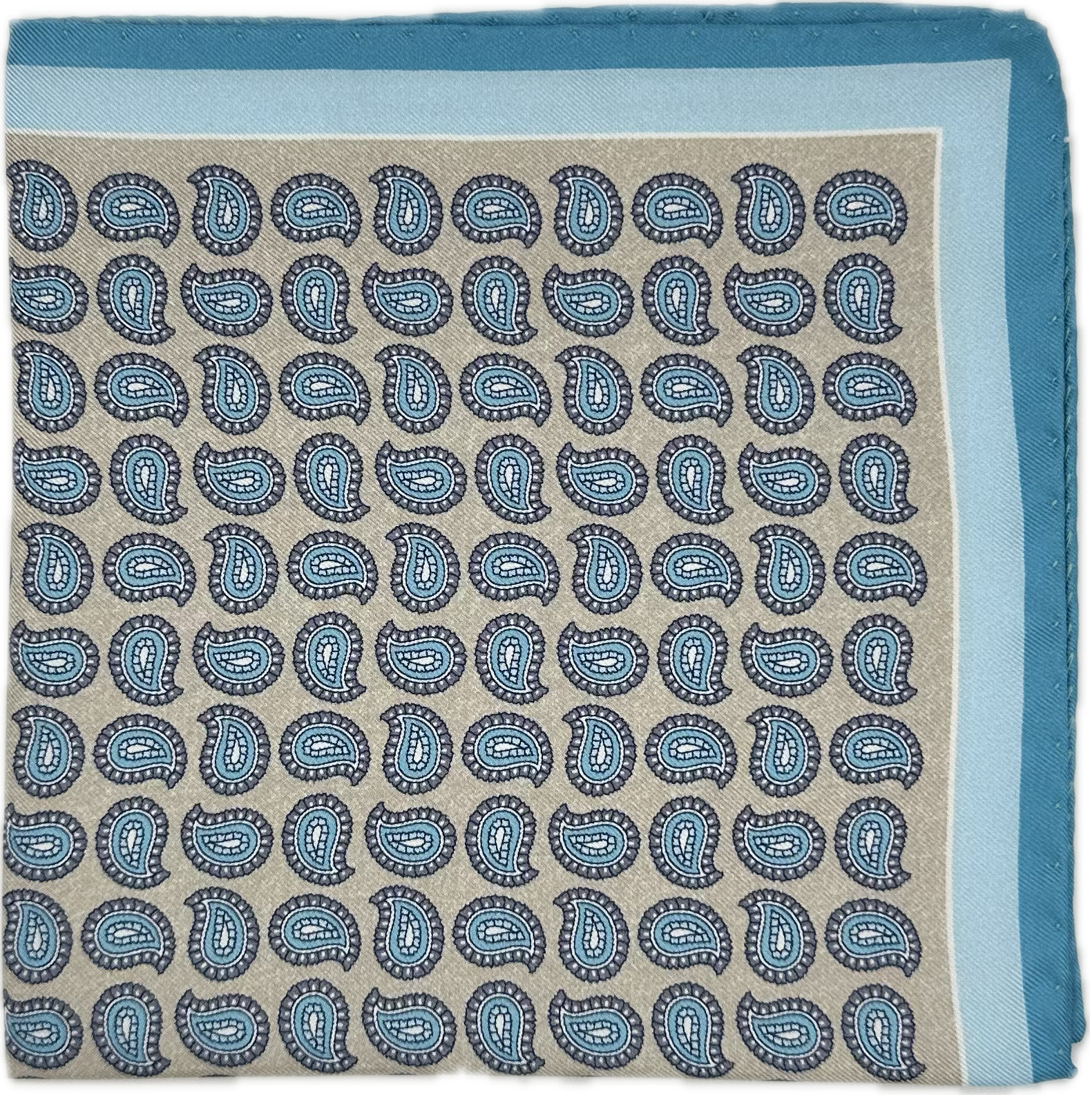 Pocket square paisley grigia Fefè