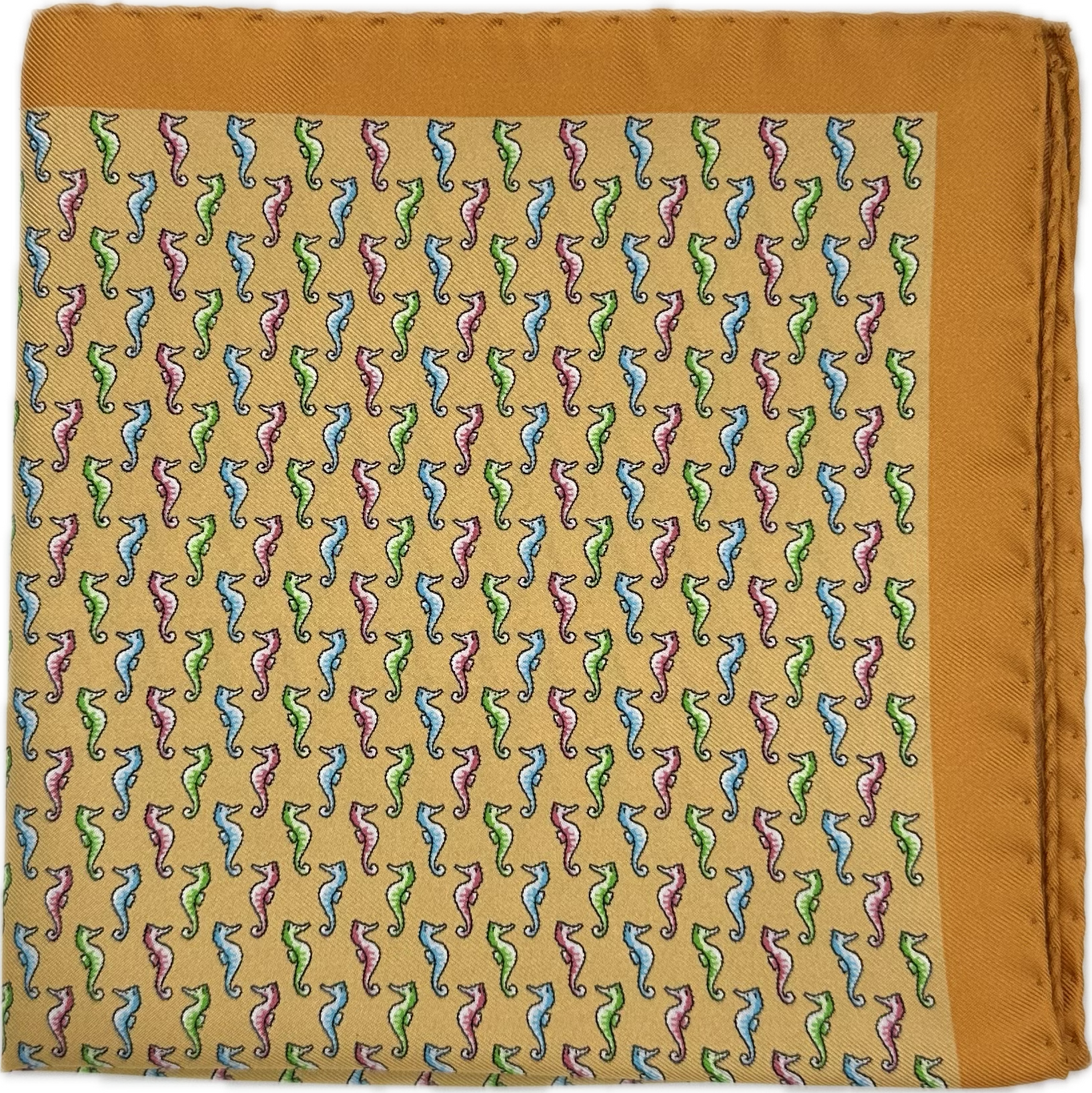 Pocket square cavalluccio gialla Fefè